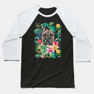 Tropical Bullmastiff Baseball T-Shirt